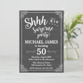 サプライズパーティの招待状、サプライズ誕生日 招待状 (スタンド正面)