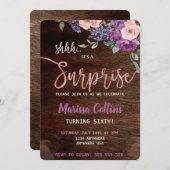 サプライズパーティの招待状、フローラストリングライト60 招待状 (正面/裏面)