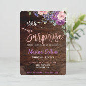 サプライズパーティの招待状、フローラストリングライト60 招待状 (スタンド正面)