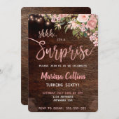 サプライズパーティの招待状、フローラストリングライト 招待状 (正面/裏面)