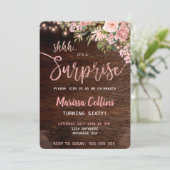 サプライズパーティの招待状、フローラストリングライト 招待状 (スタンド正面)