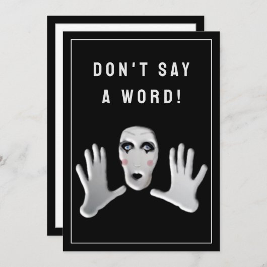 サプライズパーティの招待状 招待状 (正面/裏面)