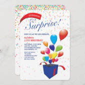 サプライズパーティの招待状 招待状 (正面/裏面)