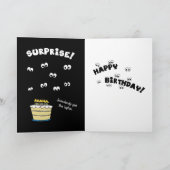 サプライズパーティーおもしろい誕生日挨拶 カード (内部)