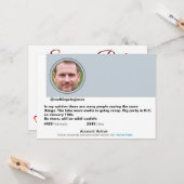 サプライズパーティーおもしろいTwitterジョークポスト招待状 カード (正面/裏面インサイチュ)