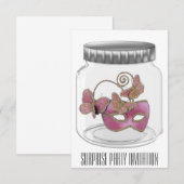 サプライズパーティーのご招待 招待状 (正面/裏面)