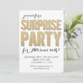 サプライズパーティーのグリッター 招待状 (スタンド正面)