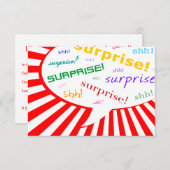 サプライズパーティーの招待状 : コミックスピーチバブル 招待状 (正面/裏面)