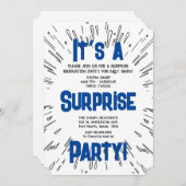 サプライズパーティーの招待状 招待状 (正面/裏面)