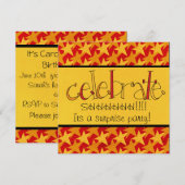 サプライズパーティーの招待状 招待状 (正面/裏面)