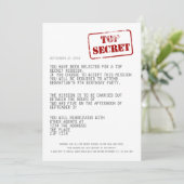 サプライズパーティートップ秘密特殊捜査官スパイ 招待状 (スタンド正面)