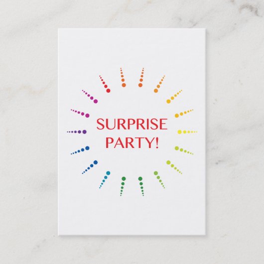 サプライズパーティーバースト招待状 名刺 (正面)
