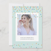 サプライズパーティーレインボーレイヤーケーキ誕生日 招待状 (裏面)