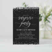 サプライズパーティー招待状 - エレガントで上品な招待状 招待状 (スタンド正面)