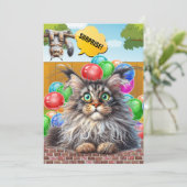 サプライズパーティー招待状 招待状 (スタンド正面)