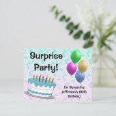 サプライズパーティー誕生日招待状、60thまたはその他 招待状 (スタンド正面)