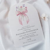 サプライズパーティー100th誕生日ボウワイルドフラワーアーチ 招待状