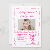 サプライズパーティー19誕生日写真Martini 招待状 (正面)