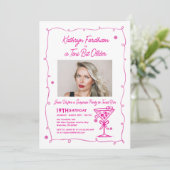 サプライズパーティー19誕生日写真Martini 招待状 (スタンド正面)