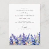 サプライズパーティー19誕生日7月誕生花 インビテーションポストカード (正面)