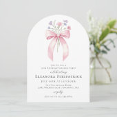 サプライズパーティー19th誕生日ボウワイルドフラワーアーチ 招待状 (スタンド正面)