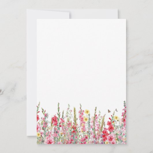 サプライズパーティー21歳威厳がある誕生花 招待状 (裏面)