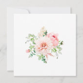 サプライズパーティー21thバースデーピンクフローラスクエア 招待状 (裏面)