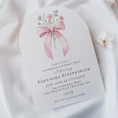 サプライズパーティー21th誕生日ボウワイルドフラワーアーチ 招待状