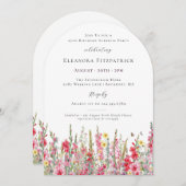 サプライズパーティー25誕生日威厳がある誕生花 招待状 (正面/裏面)