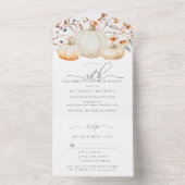 サプライズパーティー30th誕生日カボチャ紅葉 オールインワン招待状 (内側)