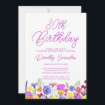 サプライズパーティー30th誕生日パープルワイルドフラワー 招待状<br><div class="desc">このかわいらし大人縁ど30歳のバースデーサプライズパーティの招待状の底に野の花が。紫、青、黄色、オレンジ色の花は、この節目の誕生日にカラフルと幸せな祝デザインを作成する。そしてモダンシンプル紫書は新鮮なトレンディーtouchを加え保ている。開いた自由な気にレタリングフローはデイジーとバターカップと完璧に一致している。この30歳の誕生日の招待状は、ゲストが受け取った時の完璧なトーンを設定する。春や夏の誕生日パーティーのための楽しい選択。このアイテムはパープルワイルドフラワーかわいらしコレクションの一部である。30th誕生日の招待スイートとパーティーテーマを簡単に作成するためにそれを使用する。</div>