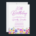 サプライズパーティー30th誕生日パープルワイルドフラワー 招待状<br><div class="desc">このかわいらし大人縁ど30歳のバースデーサプライズパーティの招待状の底に野の花が。紫、青、黄色、オレンジ色の花は、この節目の誕生日にカラフルと幸せな祝デザインを作成する。そしてモダンシンプル紫書は新鮮なトレンディーtouchを加え保ている。開いた自由な気にレタリングフローはデイジーとバターカップと完璧に一致している。この30歳の誕生日の招待状は、ゲストが受け取った時の完璧なトーンを設定する。春や夏の誕生日パーティーのための楽しい選択。このアイテムはパープルワイルドフラワーかわいらしコレクションの一部である。30th誕生日の招待スイートとパーティーテーマを簡単に作成するためにそれを使用する。</div>