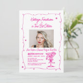 サプライズパーティー40th Birthday Photo Martini 招待状 (スタンド正面)