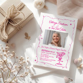 サプライズパーティー50誕生日写真Martini 招待状