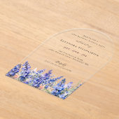 サプライズパーティー7月25日誕生月花 アクリル招待状 (レイダウン)