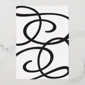 サプライズパーティー80誕生日ゴールドフォイル招待状 箔招待状 (裏面)