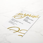 サプライズパーティー ゴールド箔 招待状 (回転した状態)