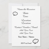 サプライズパーティー / シャワーの招待状 招待状 (裏面)