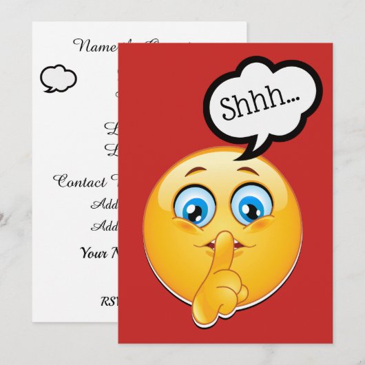 サプライズパーティー / シャワーの招待状 招待状 (正面/裏面)