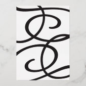 サプライズパーティー ブラック＆ゴールド箔 招待状 (裏面)