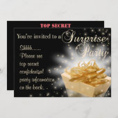 サプライズパーティー 招待状 (正面/裏面)