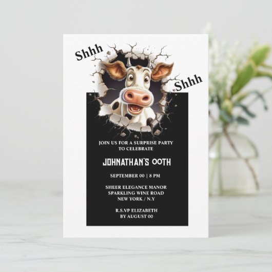サプライズパーティー |漫画おもしろい牛の引退を卒業 招待状 (スタンド正面)