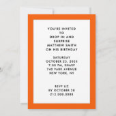 サプライズパーティー 10月 ハロウィン 誕生日 招待状 (裏面)