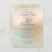 サプライズパーティー 30周年 ハートのコンフェッティ ポストカード (正面/裏面)