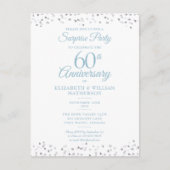 サプライズパーティー 60周年 結婚記念日 ハート 案内ポストカード (正面)