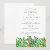 サプライズパーティー 60歳 ハロウィン 12月 誕生花 招待状 (正面/裏面)