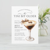サプライズパーティー A Tini Bit Older マーティーニ 18歳の誕生日 招待状 (スタンド正面)