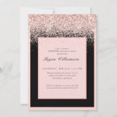 サプライズピンクグリッターフィフティアンドファブラス誕生日 招待状 (裏面)