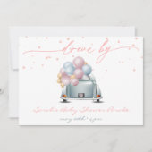 サプライズピンクベビーシャワーお祝いパレード 招待状 (正面)