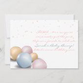 サプライズピンクベビーシャワーお祝いパレード 招待状 (裏面)